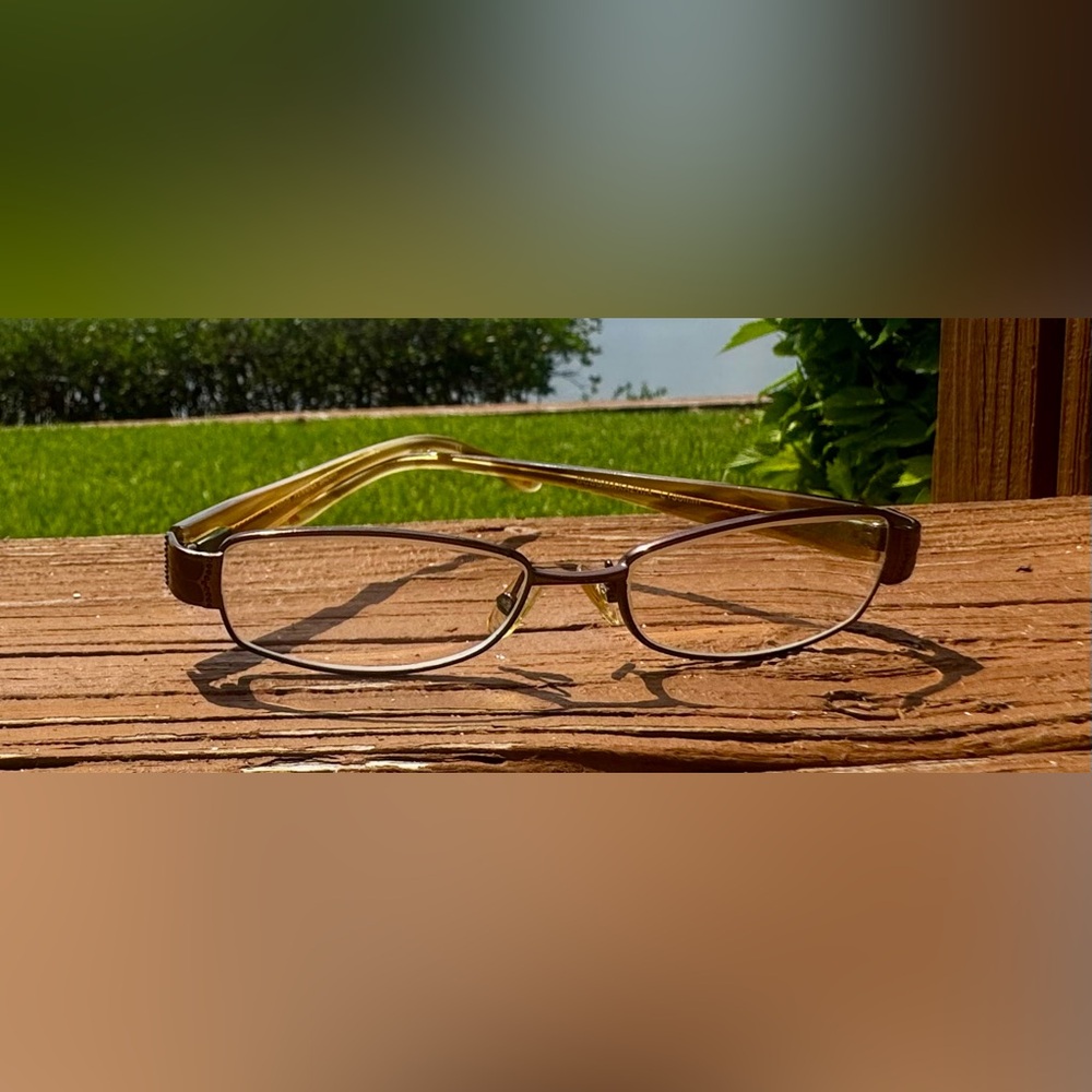 BCBGMAXAZRIA Womens Pennina Brown Rectangular Eyeglass Frames Only 50-15-130